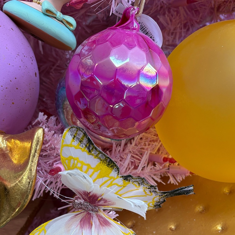 Magenta Saturated Ball Ornament – Glitterville